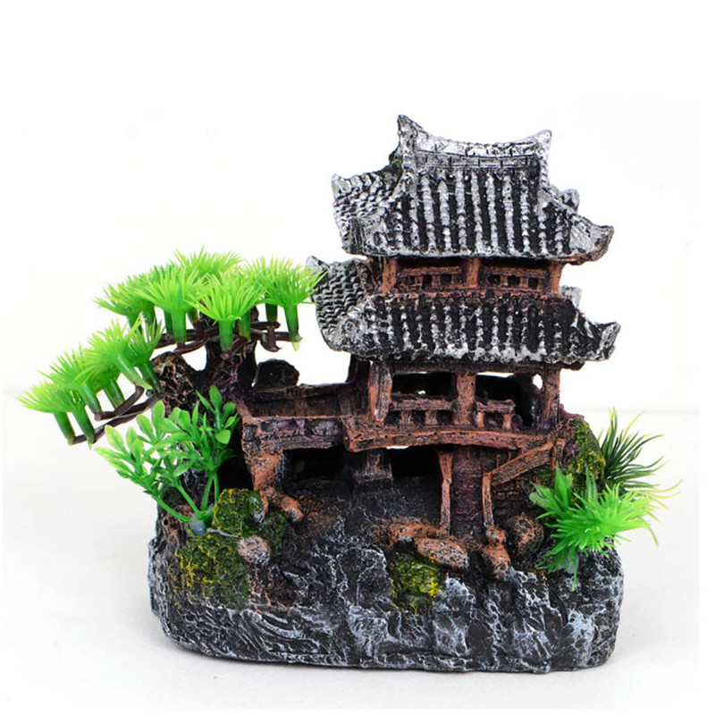 Metermall Umjetna zgrada od smole Ukrasi Kuća za gmazove Akvarijum Pribor za uređenje okoliša