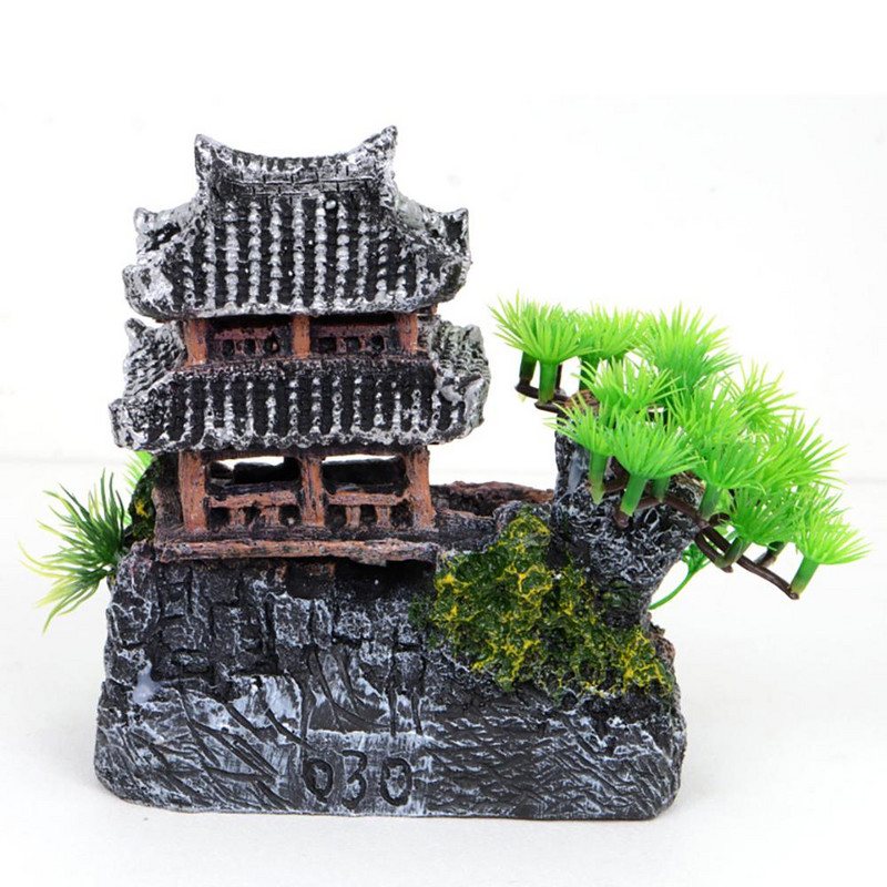Metermall Umjetna zgrada od smole Ukrasi Kuća za gmazove Akvarijum Pribor za uređenje okoliša