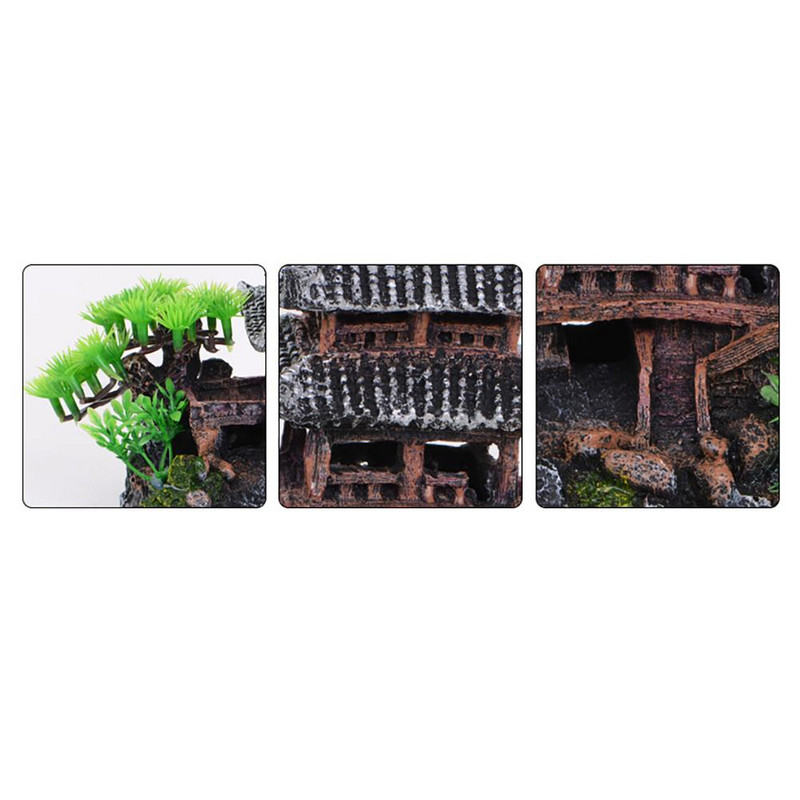 Metermall Umjetna zgrada od smole Ukrasi Kuća za gmazove Akvarijum Pribor za uređenje okoliša