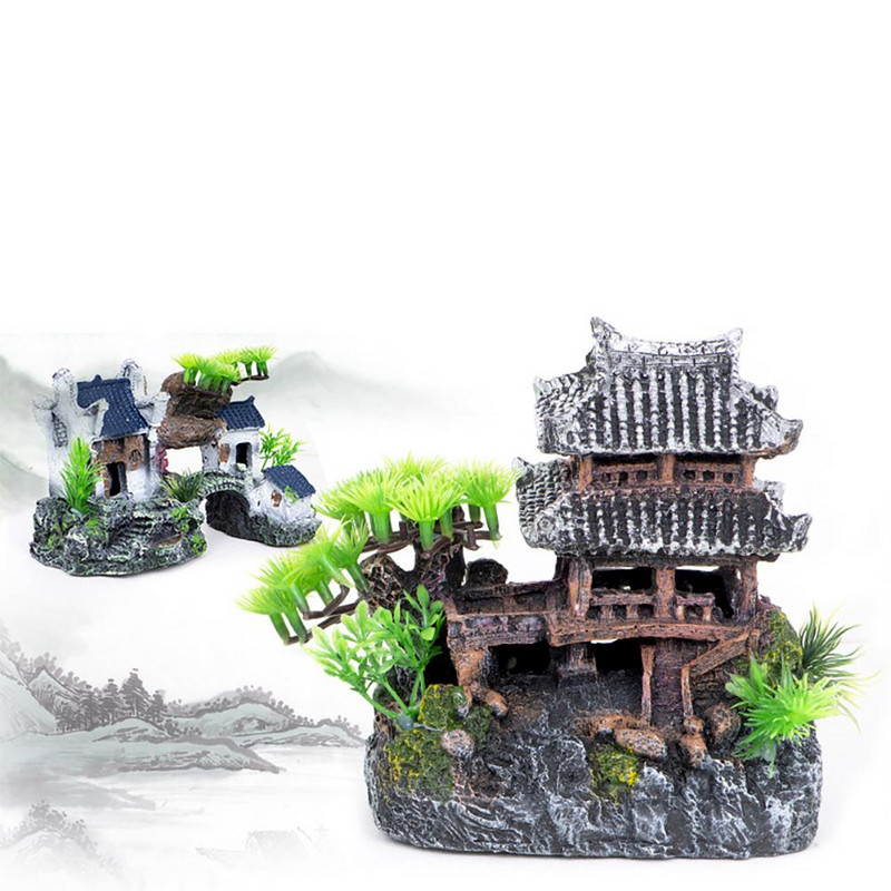 Metermall Umjetna zgrada od smole Ukrasi Kuća za gmazove Akvarijum Pribor za uređenje okoliša