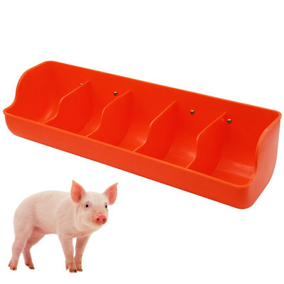 1Pcs Корито за хранене на ферма за прасенца Удебелена пластмасова автоматична храна за прасета Хранилка за свине свине Легло за доставка Корито за хранене Селскостопанско оборудване