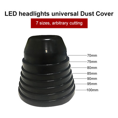 1 X Automašīnas LED priekšējo lukturu putekļu pārsegs HID priekšējā luktura gumijas blīvējuma vāciņš, priekšējais lukturis H4 H1 H7 D2H H11 H8 HB3 automašīnas dizains