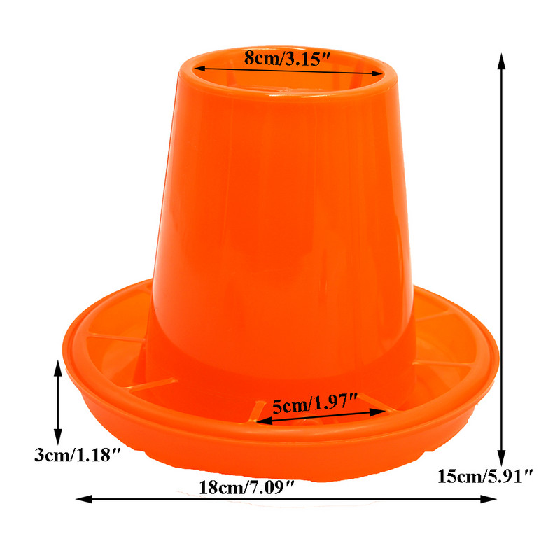 2 bucăți 1 kg hrănitoare păsări de curte pui instrumente mici de hrănire galben portocaliu din plastic zi pui broiler cușcă consumabile asociate agricultură