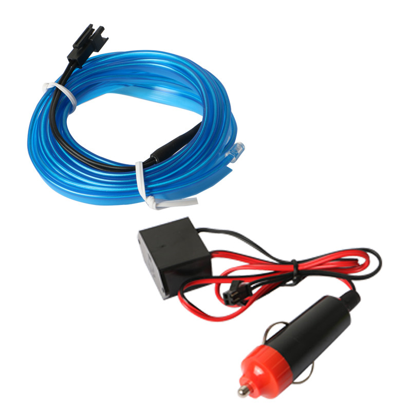 LED autóbelső világító csík Auto LED szalag Garland EL drótkötél autódekorációs lámpa, rugalmas cső Neon autós kiegészítők