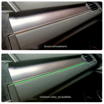Светлини от акрилни оптични влакна RGB Контрол на околната светлина Звук с 12V запалка Автоматична интериорна декоративна атмосферна лампа