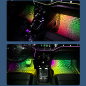 Lampă cu bandă LED 72 Decorarea mediului mașină Modelare DRL Lampă flexibilă pentru atmosferă Lampă pentru decorarea interioară a mașinii