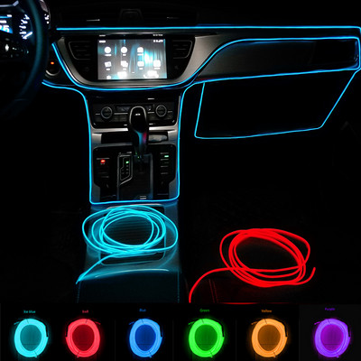 Lămpi decorative pentru interiorul mașinii Benzi Lampă de atmosferă Lumină rece Consolă decorativă pentru bordul auto LED Lumini ambientale 1/2/3/4/5M