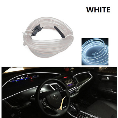 1M/3M/5M Διακοσμητική λάμπα Led εσωτερικού αυτοκινήτου EL Καλωδίωση Λωρίδα νέον για Auto DIY Ευέλικτη Δίοδος Ατμόσφαιρας USB Party Light Flexible Light
