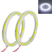 2 gab. Automašīnas LED apļveida priekšējais lukturis COB Angels Eye Aperture Motocikla gredzena gaismas automātiskā modifikācija 60mm-120mm