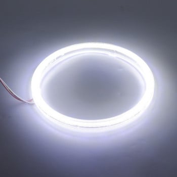 2 τμχ Προβολέας LED κύκλου αυτοκινήτου COB Angels Eye Aperture Ring Motocycle Light Auto Modification 60mm-120mm