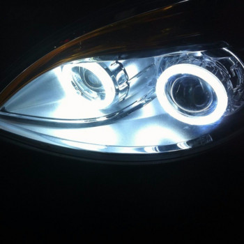 2бр. Автомобилни LED кръгли фарове COB Angels Eye Апертура Мотоциклетна пръстеновидна светлина Автоматична модификация 60mm-120mm