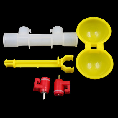 20 Σετ Πουλερικά Σιντριβάνι Double Hanging Cup Ball Nipple Chicken Drinkers 20mm/25mm Εξοπλισμός για μπολ νερού ορτυκιού χονδρικής