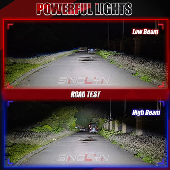 Sinolyn Angel Eyes Bi Led Lens Halo Lights Проектори за H4 H7 H1 9005 9006 Автомобилни фарове Високи къси светлини 2,5 инча LED комплекти 40W