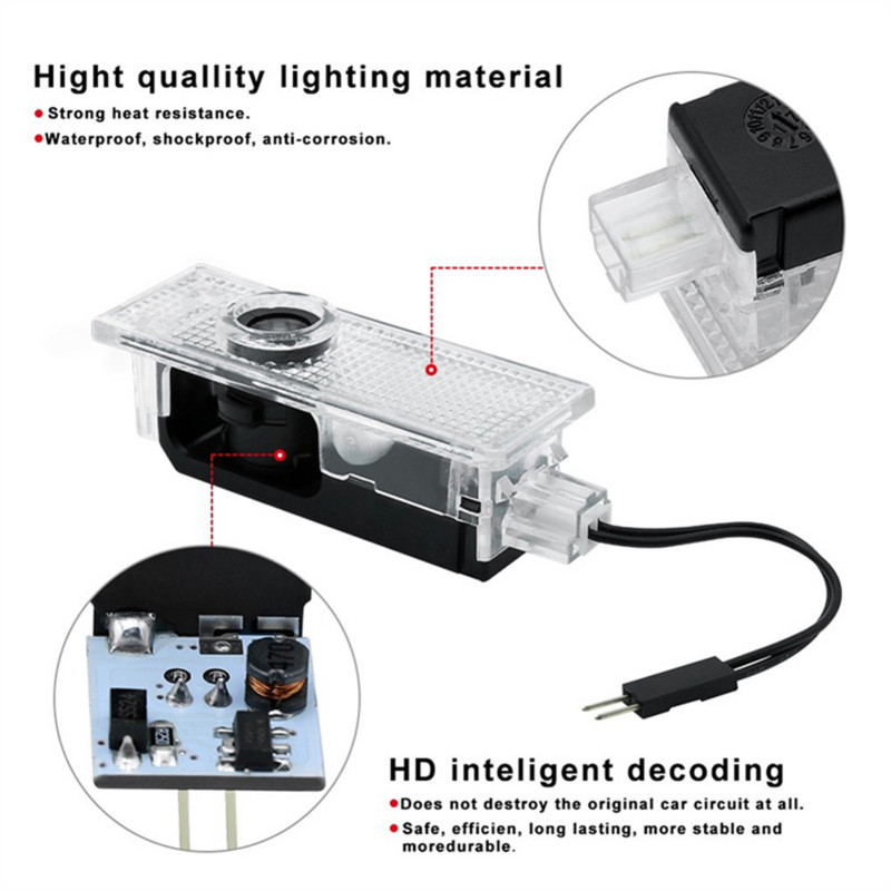 Accesorii auto 2PC LED Lumina usii auto Lampa laser Logo Lumina de bun venit Fantoma Accesorii Bmw pentru BMW E93 3-series 328i 335i 335is