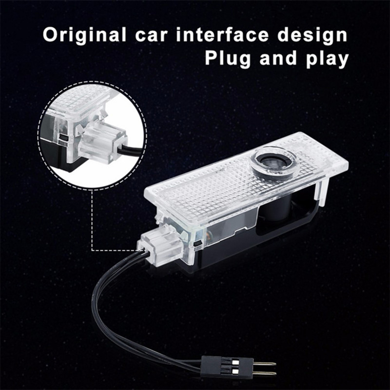 Accesorii auto 2PC LED Lumina usii auto Lampa laser Logo Lumina de bun venit Fantoma Accesorii Bmw pentru BMW E93 3-series 328i 335i 335is