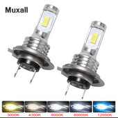 Muxall LED CSP Mini H7 Lămpi LED pentru mașini Becuri faruri H4 led H8 H11 H6 Faro de ceață HB3 9005 HB4 Albastru gheață 8000K 3000K Auto 12V