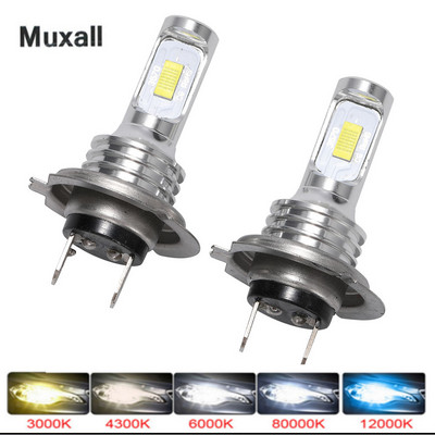 Muxall LED CSP Mini H7 LED лампи за автомобили Крушки за фарове H4 led H8 H11 H6 Фар за мъгла HB3 9005 HB4 Ледено синьо 8000K 3000K Auto 12V