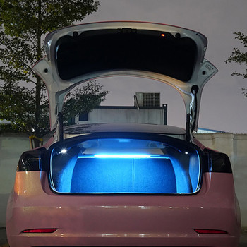 12V LED заден багажник Атмосфера LED светлинни ленти Вътрешна декоративна лампа за багажник за Tesla Model 3 2019 2020 2021 2022