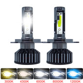 2tk 20000LM 4500K 6000K 8000K 3000K Lemon HB3 HB4 9005 9006 H3 H1 H7 H4 H11 9012 pirn Led Lamp Auto esituled Auto udutuled
