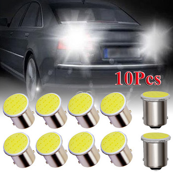 10 τμχ Super Bright Car P21W 1156 Ba15s LED COB Λυχνία φλας Auto Φωτιστικό χειρόφρενου όπισθεν 12V Πλαϊνό Φωτιστικό Σήμα Σφήνα