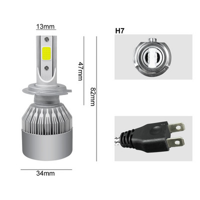 1tk 12V auto LED esitule pirnid H7 LED autotuled H4 880 H11 HB3 9005 HB4 9006 H13 6000K 36W 12V 3800LM autotarvikud