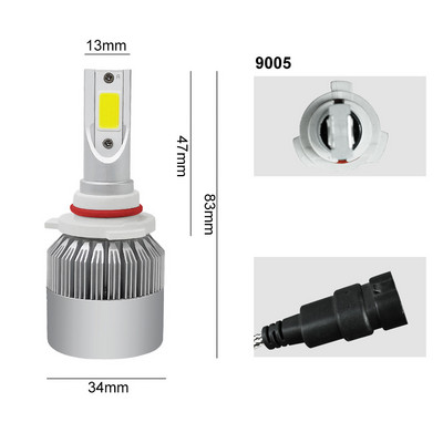 1tk 12V auto LED esitule pirnid H7 LED autotuled H4 880 H11 HB3 9005 HB4 9006 H13 6000K 36W 12V 3800LM autotarvikud