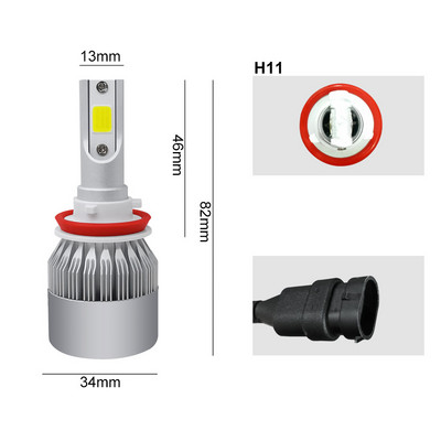 1tk 12V auto LED esitule pirnid H7 LED autotuled H4 880 H11 HB3 9005 HB4 9006 H13 6000K 36W 12V 3800LM autotarvikud