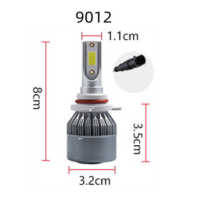 1tk 12V auto LED esitule pirnid H7 LED autotuled H4 880 H11 HB3 9005 HB4 9006 H13 6000K 36W 12V 3800LM autotarvikud