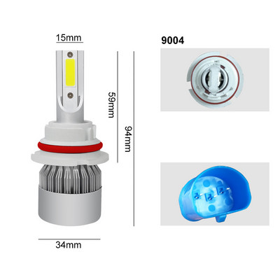 1tk 12V auto LED esitule pirnid H7 LED autotuled H4 880 H11 HB3 9005 HB4 9006 H13 6000K 36W 12V 3800LM autotarvikud
