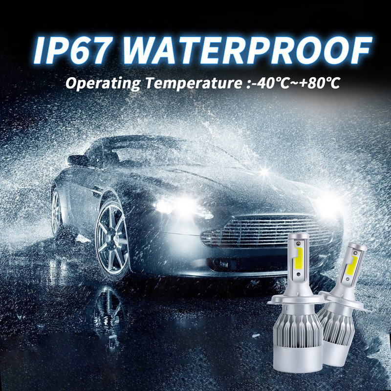 1tk 12V auto LED esitule pirnid H7 LED autotuled H4 880 H11 HB3 9005 HB4 9006 H13 6000K 36W 12V 3800LM autotarvikud