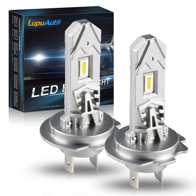 2vnt Mini H7 LED priekinis žibintas H7 priekinio žibinto lemputė be ventiliatoriaus priekinių žibintų lemputės rūko žibintas motociklas automobilių priekinis žibintas 12V 6000K baltas