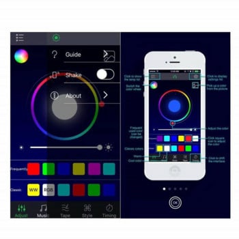 Εσωτερικός φωτισμός αυτοκινήτου RGB LED με οπτικές ίνες νέον Wire Strip Atmosphere APP Control