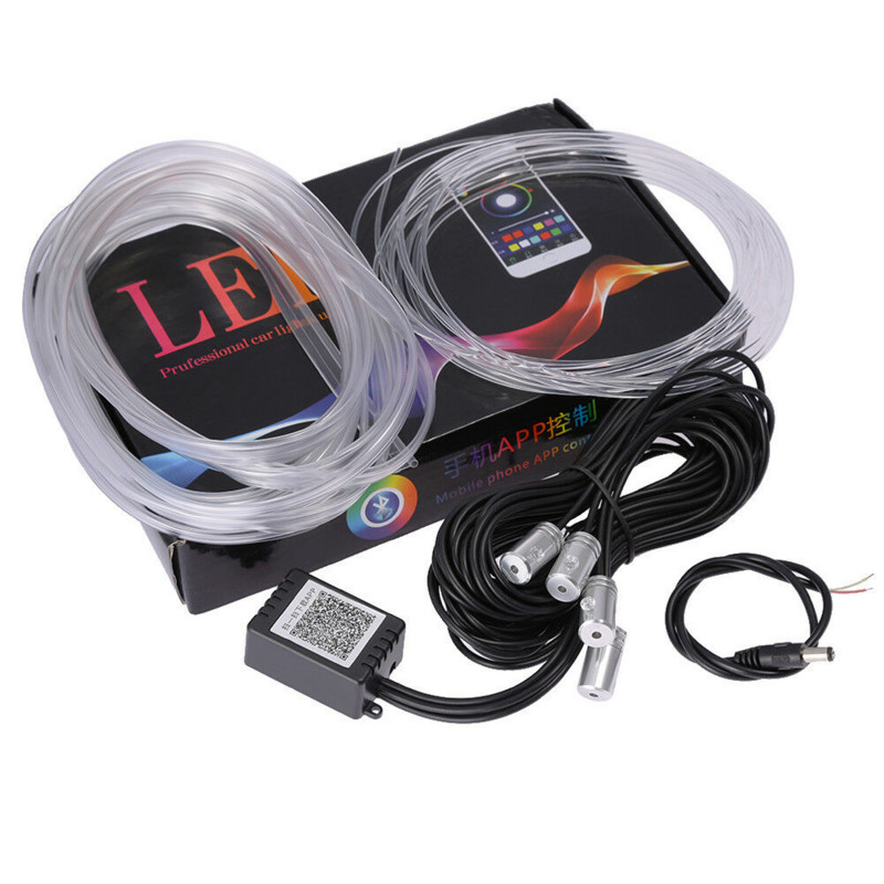 RGB LED-autosisu valguse fiiberoptiline neoontraatriba atmosfäärirakenduse juhtimine