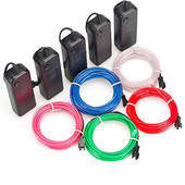 Σύρμα EL με 6 χιλιοστά Φωτιστικό νέον ραψίματος Φωτιστικό κορδόνι Εύκαμπτο σχοινί λάμψης Λωρίδα σύρμα LED με ελεγκτή AA 1m/3m/5m