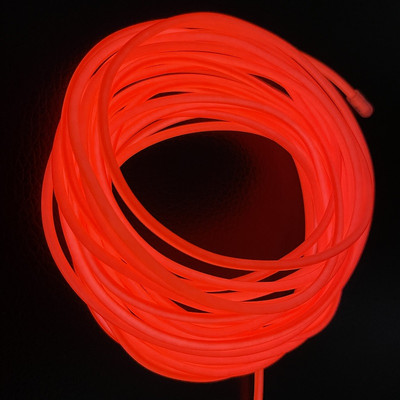 Σύρμα EL με 6 χιλιοστά Φωτιστικό νέον ραψίματος Φωτιστικό κορδόνι Εύκαμπτο σχοινί λάμψης Λωρίδα σύρμα LED με ελεγκτή AA 1m/3m/5m