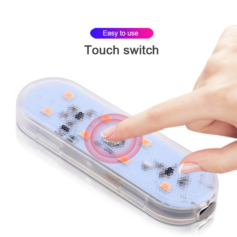 1X RGB LED auto salongi atmosfäärivalgus USB laetav sõrmepuuteandur kupli lugemispirn, automaatne ümbritsev jalalamp