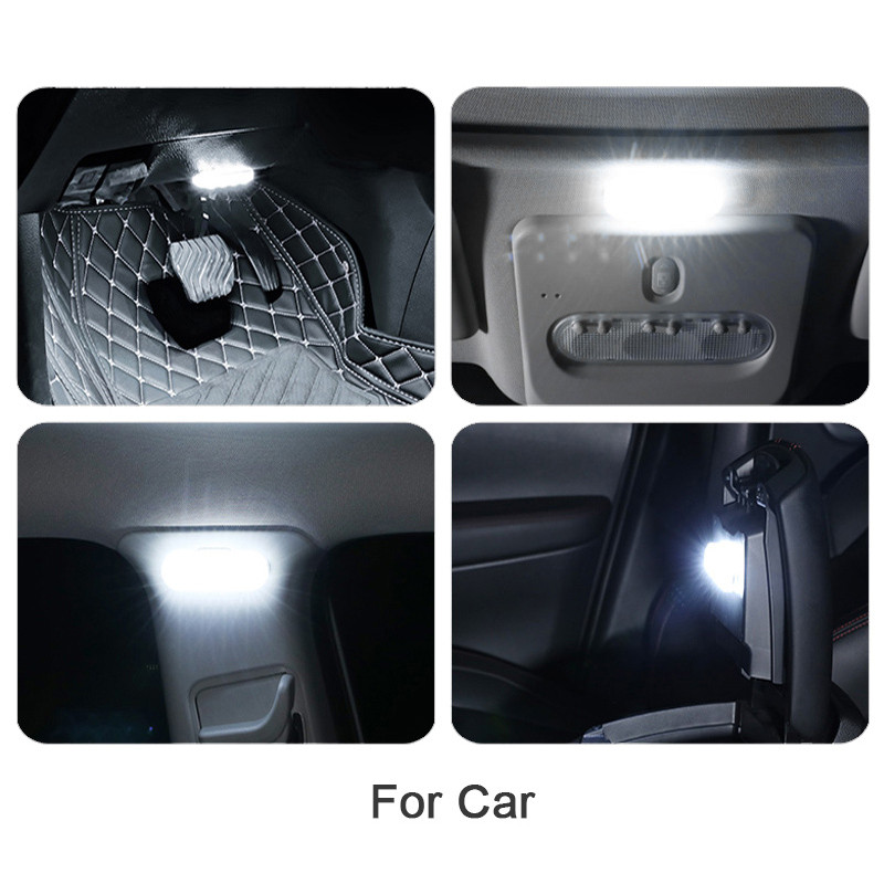 1X RGB LED auto salongi atmosfäärivalgus USB laetav sõrmepuuteandur kupli lugemispirn, automaatne ümbritsev jalalamp