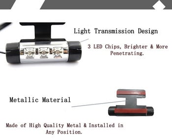 4 σε 1 LED Διακοσμητικό Φωτιστικό Περιβάλλοντος Ποδιού Αυτοκινήτου Μπλε Χρώμα Εσωτερικού Φωτισμού Αυτόματου Ατμόσφαιρας Οπίσθιος φωτισμός 12V Αξεσουάρ