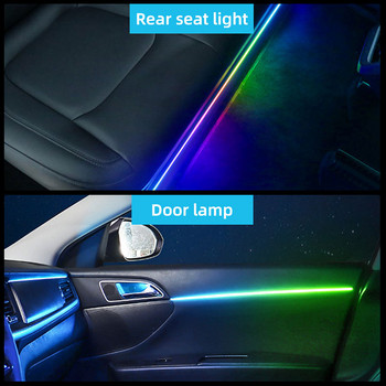 6/8IN1 Symphony 64Color автомобилни околни светлини RGB водач с оптична атмосфера акрилна интериорна декоративна лампа за Tesla Model3/Y/S