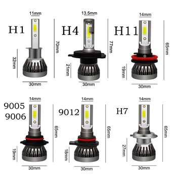 LSlight LED H7 H4 H11 H1 H9 9005 9006 HB2 HB3 HB4 9012 LED Headlight Bulb Car Light 12V 55W 6000K 8000K Turbo Ampoule Auto Lamps