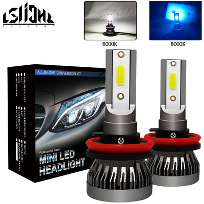 LSlight LED H7 H4 H11 H1 H9 9005 9006 HB2 HB3 HB4 9012 LED fényszóró izzó autó lámpa 12V 55W 6000K 8000K turbó ampulla automatikus lámpák