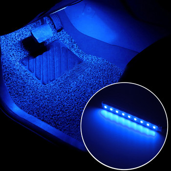 Автомобилен интериор LED декоративна светлинна лента Околна лампа за крака със запалка Атмосферни светлини Подсветка 12v Авто аксесоар