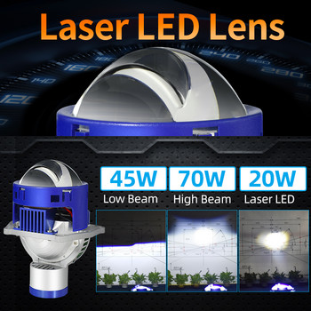 P40L 3 ιντσών Laser Bi-Led Προβολείς φακού 140W 45000LM Hyperboloid LED Αυτοκινήτου HD φακοί με βραχίονες Hella Tuning Retrofit