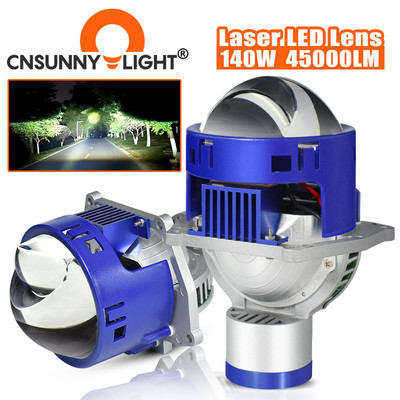 P40L 3 inch Laser Bi-Led Projector Lens Headlights 140W 45000LM Hyperboloid LED Car HD Lenses w/ Hella Brackets Tuning Retrofit
