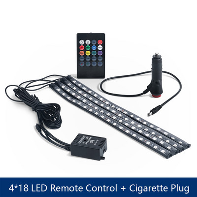 6 în 1 RGB LED atmosferă Kit de lumină ambientală pentru interiorul mașinii Benzi de fibră optică Lumină prin control aplicație Muzică DIY Bandă de fibră optică de 6M