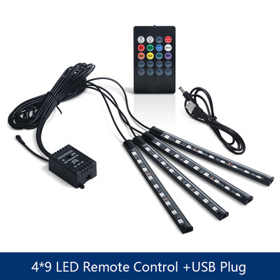 6 în 1 RGB LED atmosferă Kit de lumină ambientală pentru interiorul mașinii Benzi de fibră optică Lumină prin control aplicație Muzică DIY Bandă de fibră optică de 6M