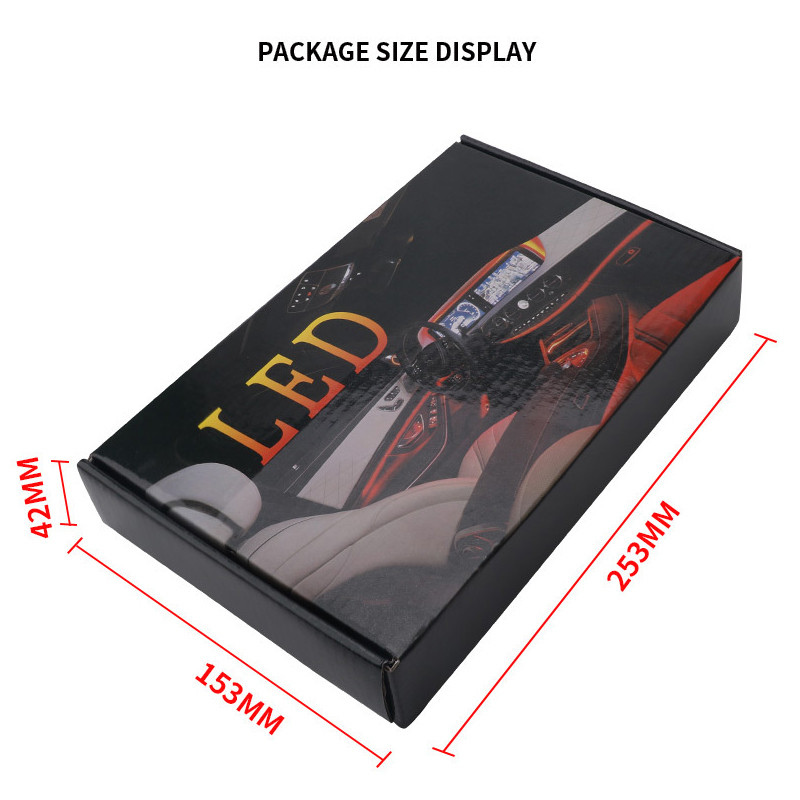 6 în 1 RGB LED atmosferă Kit de lumină ambientală pentru interiorul mașinii Benzi de fibră optică Lumină prin control aplicație Muzică DIY Bandă de fibră optică de 6M