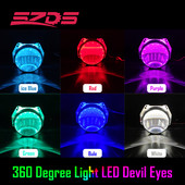Demon Eye Led Light Devil Eyes 3 2,5-tollise auto esitule projektori objektiivi jaoks Mootorratta HID Xenon Hella Q5 WST 360 kraadi SMD