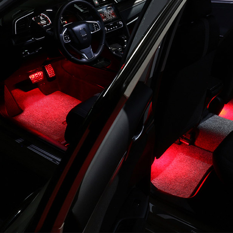 Pentru Honda Civic 10th 2016-2020 Auto Interior Lumină atmosferă Telecomandă Colorată Lampă pentru picioare Lampă de decorare Accesorii auto