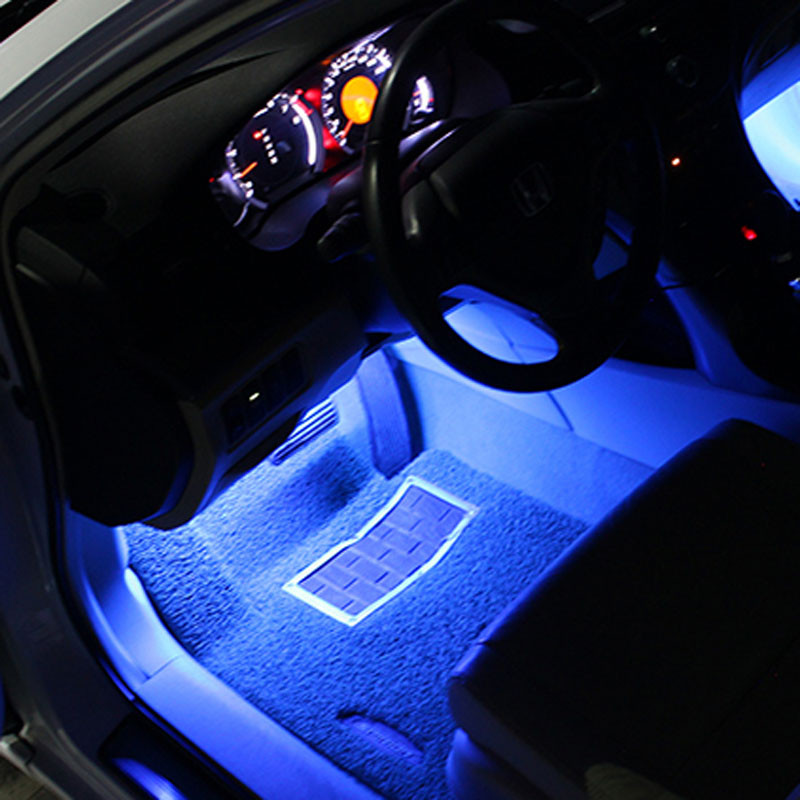 Auto 9 LED 2 in 1 Floor Feet Atmosfäärivalgusti dekoratiivlamp Honda CRV Accord Odeysey Crosstour FIT Jazz City Civic JADE jaoks